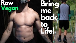 Raw Vegan- 2 Meals -"What I Eat In A Day"// Bring Me Back To Life // Calisthenics Workout Motivation
