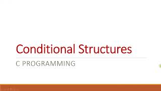 Lesson 5 - Conditional Statement