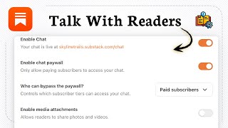 How to Enable Chat in Substack (Instant Talks)