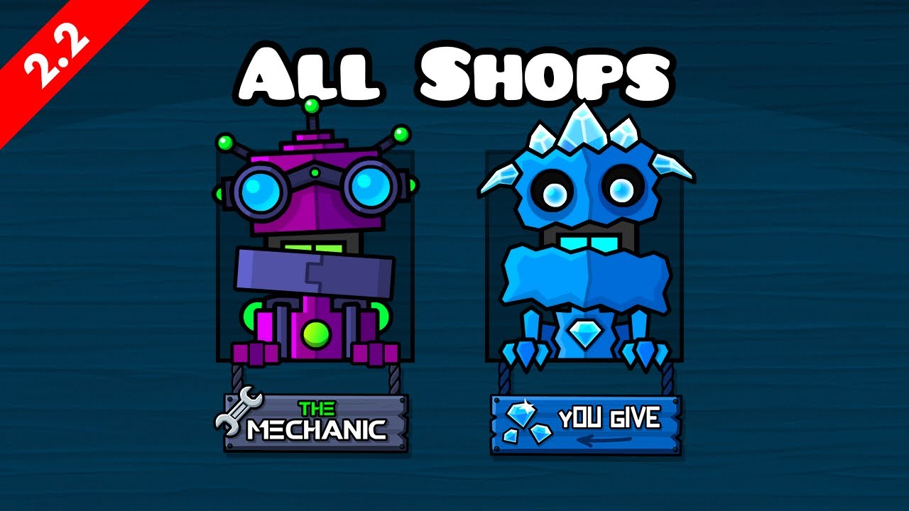 BUYING ALL 2.2 SHOPS (The Mechanic, Diamond Shop) | Geometry Dash - YouTube