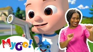 Car Wash Song | MyGo! Sign Language For Kids | CoComelon - Nursery Rhymes | ASL