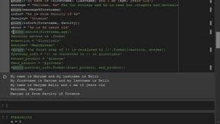 Introduction to python 4: Placeholders
