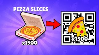 FREE! x1500 PIZZA SLICES🥳 (FREE GIFTS) 🎁QR CODE | BRAWL STARS QR CODES 2025 | BRAWL STARS NEW UPDATE