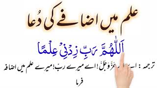ilm Me izafa ki Dua HD (allahumma rabbi zidni ilma Full) | famous Quran Tv
