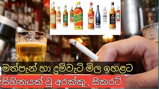 මත්පැන් හා දුම්වැටි මිල ඉහළට | The Price Of Alcohol And Cigarettes Has Gone Up | Sl Nilmani