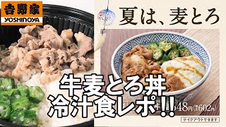 【吉野家2023/6/1】牛麦とろ丼・冷汁の2品を食レポ！