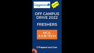 Capgemini Exceller Off Campus Drive 2022 | Freshers | IT Job | Engineering Job | Across India