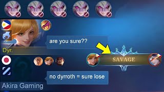 SAVAGE!! WHEN GLOBAL DYRROTH PLAY FANNY 🥶 - Mobile Legends