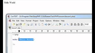 PHP Tutorial 2 - Basic Output & Variables