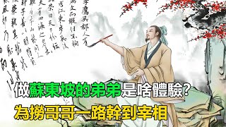 做蘇東坡的弟弟是啥體驗？為撈哥哥一路幹到宰相，蘇轍：我太難了