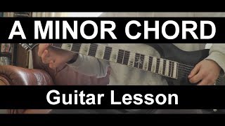 A Minor Chord Guitar Lesson! *LEFT HANDED* Guitar Lesson