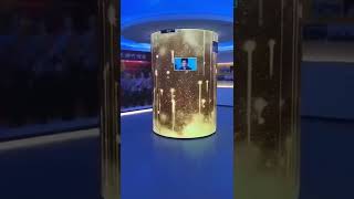 Cylinder column led display was made of flexible led panels