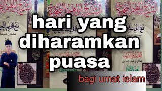 5 hari haram puasa, hari apa saja, fathulqorib1 hal 294, albajuri