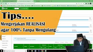 Tips.....!  Realisasi Belanja agar 100% Tanpa mengulang