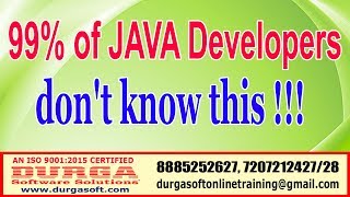 Java Tutorials | 99% of JAVA Developers don't know this !!! | by Durga Sir
