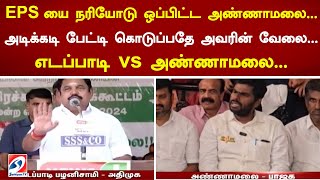 EPS யை நரியோடு ஒப்பிட்ட அண்ணாமலை    அடிக்கடி பேட்டி கொடுப்பதே அவரின் வேலை    எடப்பாடி vs அண்ணாமலை