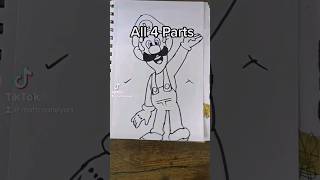 Super Mario Bros Luigi 🍄4 Styles🍄1 Video #posca #art #asmr #satisfying #shorts