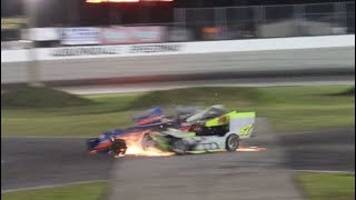 RJ Norton III - Seth Nistok Winter Storm Figure 8 Crash at Auburndale Speedway 2/24/24