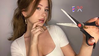 ASMR | Flirty Barber 💈✂️(roleplay, hair cutting, brushing, whispers)