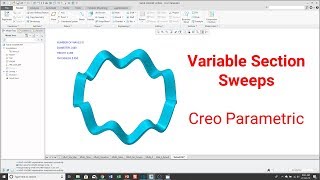 Creo Parametric - Variable Section Sweep - Wavy Washer (Demonstration)