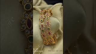 Kundan Bangles | Kundan Kada | Openable Antique Gold Bangle | Antique Gold Kada | Pachali Bangles