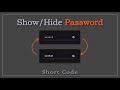 Show Hide Password Using Vanilla JavaScript - [@shortcode ]