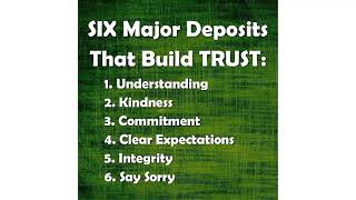 The 7 Habits of Highly Effective People | Part 3.3: The six major deposits