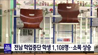 전남 학업중단 학생 1108명..소폭 상승[목포MBC 뉴스투데이]