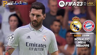 FIFA 23 - Ronaldo, Messi, Mbappe - Real Madrid vs Bayern | Final UEFA Champions League [4K HDR]