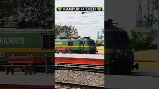 🟢🔺 Kanpur WAG-9HC Alco Twins Locomotive 🔺🟢 || Kanpur electric loco shed #shorts #railfans #india