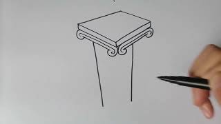 how to draw roman columns