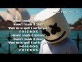 Marshmello & Anne Marrie - Friends (Lyrics)