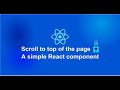 create react smooth scroll | down and top