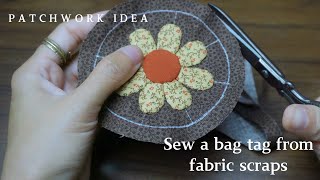 Sew a beautiful bag tag from fabric scraps | Patchwork Ideas | Yuu pham