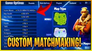 Fortnite pc custom matchmaking key