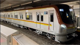 【17193F  新造車性能確認試運転（綾瀬出場公式試運転）】東京メトロ17000系17193編成が試運転列車として渋谷駅を発車するシーン（試B1299S）2022.4.2