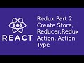 React Redux, Store, Reducer, Action, Action Type-  Part 2