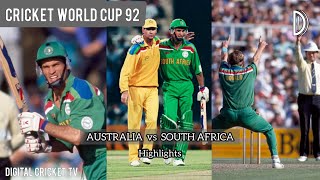 CRICKET WORLD CUP 92 / AUSTRALIA vs SOUTH AFRICA / 6th Match / HD Highlights / DIGITAL CRICKET TV
