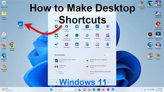 How to Make Desktop Shortcuts - Windows 11 Tutorial Tips - Free & Super Easy