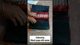 Unboxing Black Papa silk #saree #shorts koraput ru #sareeshorts #review #ytshorts