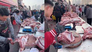 Street stalls selling beef and mutton  January 18