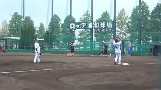 18.8.29　安田・香月ノック　ロッテ浦和