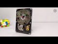 minimal design clock with hard disk diy hard disk clock