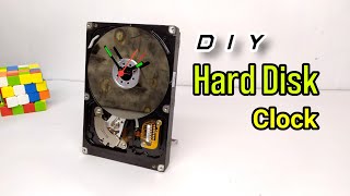 Minimal Design Clock with Hard Disk | DIY Hard Disk Clock