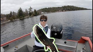 UNEXPECTED MONSTER LAKE TROUT DESTROYS HUSY JERK