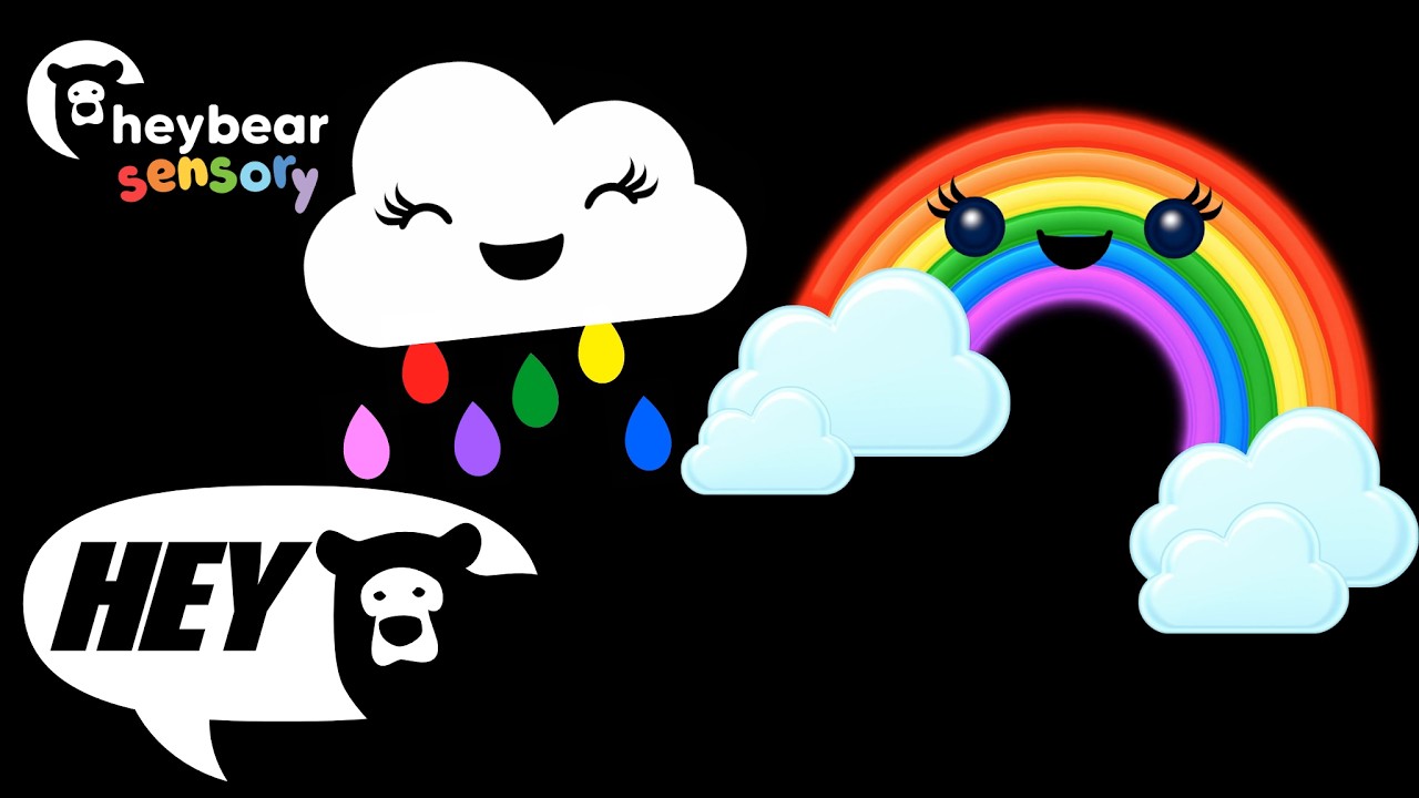 Hey Bear Sensory Rainbow Summertime High Contrast Animation With
