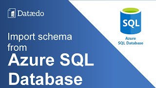 Import Azure SQL database schema - Dataedo tutorial