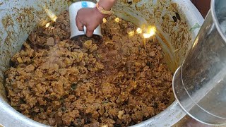 வெள்ளாட்டு கறி விருந்து | Mutton virunthu in Banana leaf at my village | Namma Vlogs