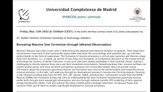 [IPARCOS astro-seminar] Dr. Rubén Fedriani , Friday, May 13th 2022 @ 10:00 CEST