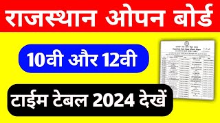 Rajasthan open board time table 2023, RSOS time table 2023, Rajasthan open board, RSOS,